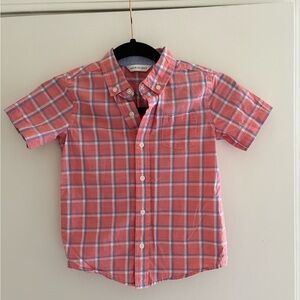 Janie and Jack Pink and Blue button down shirt